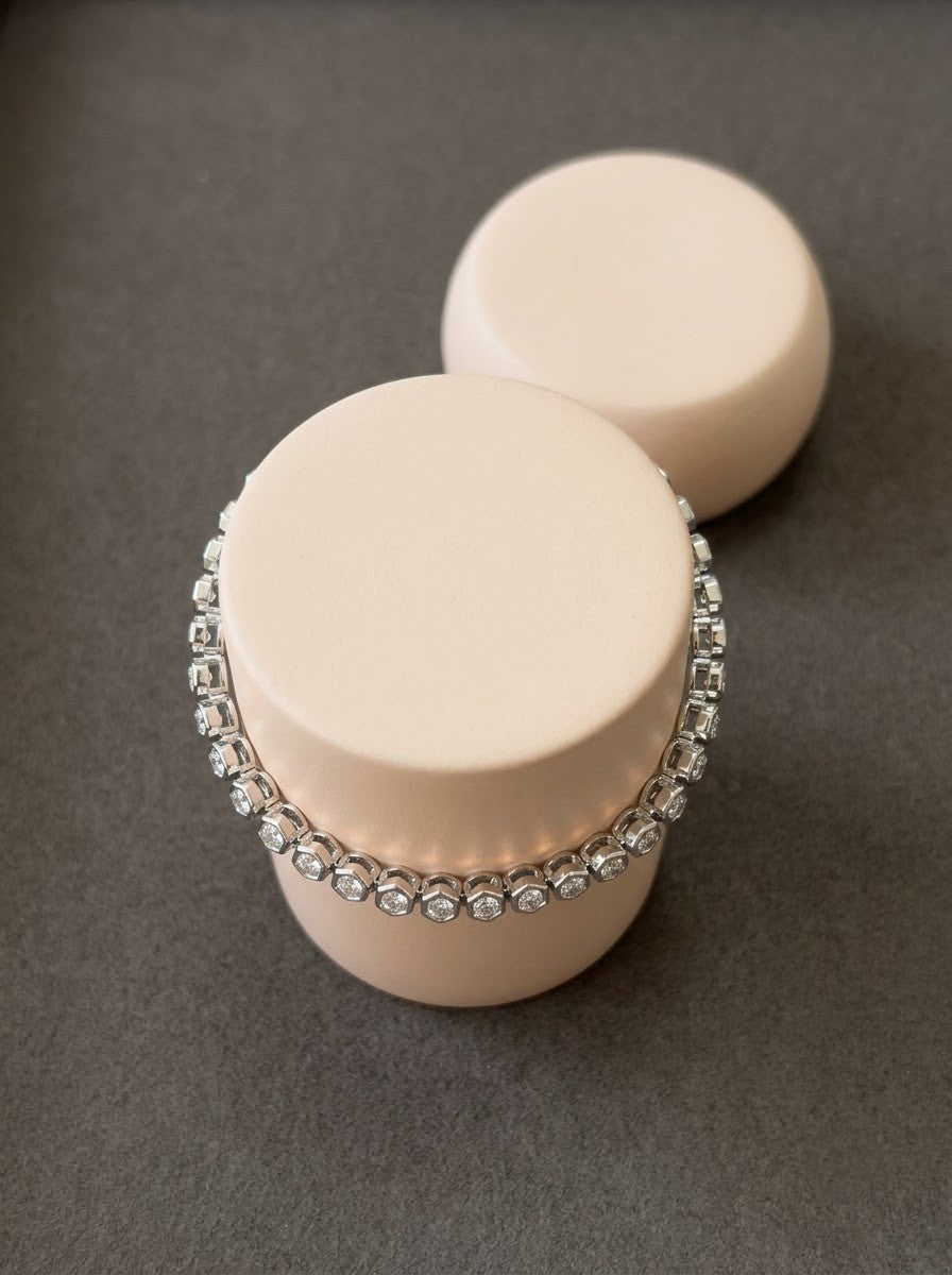 Hexagon Tennis Bracelet