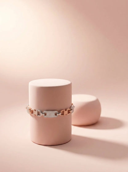 Pave Pill Link Bracelet