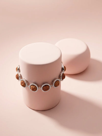 Diamond Rudraksha Bracelet