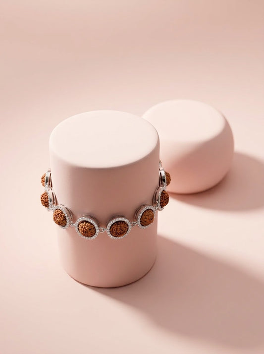 Diamond Rudraksha Bracelet