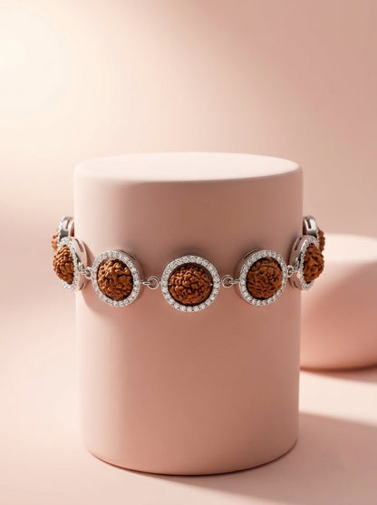 Diamond Rudraksha Bracelet