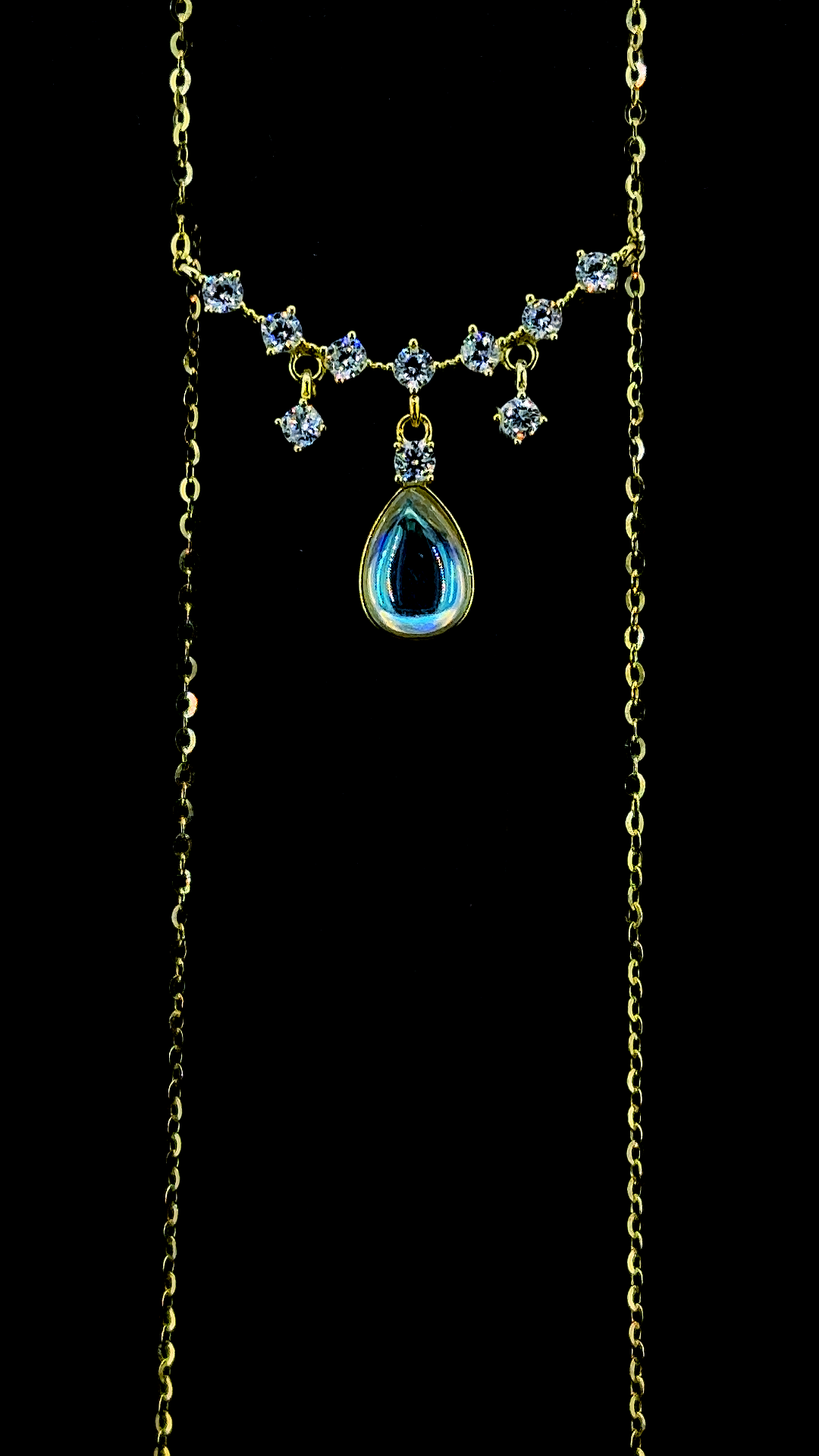 Celeste Pearl Drop Pendant Chain