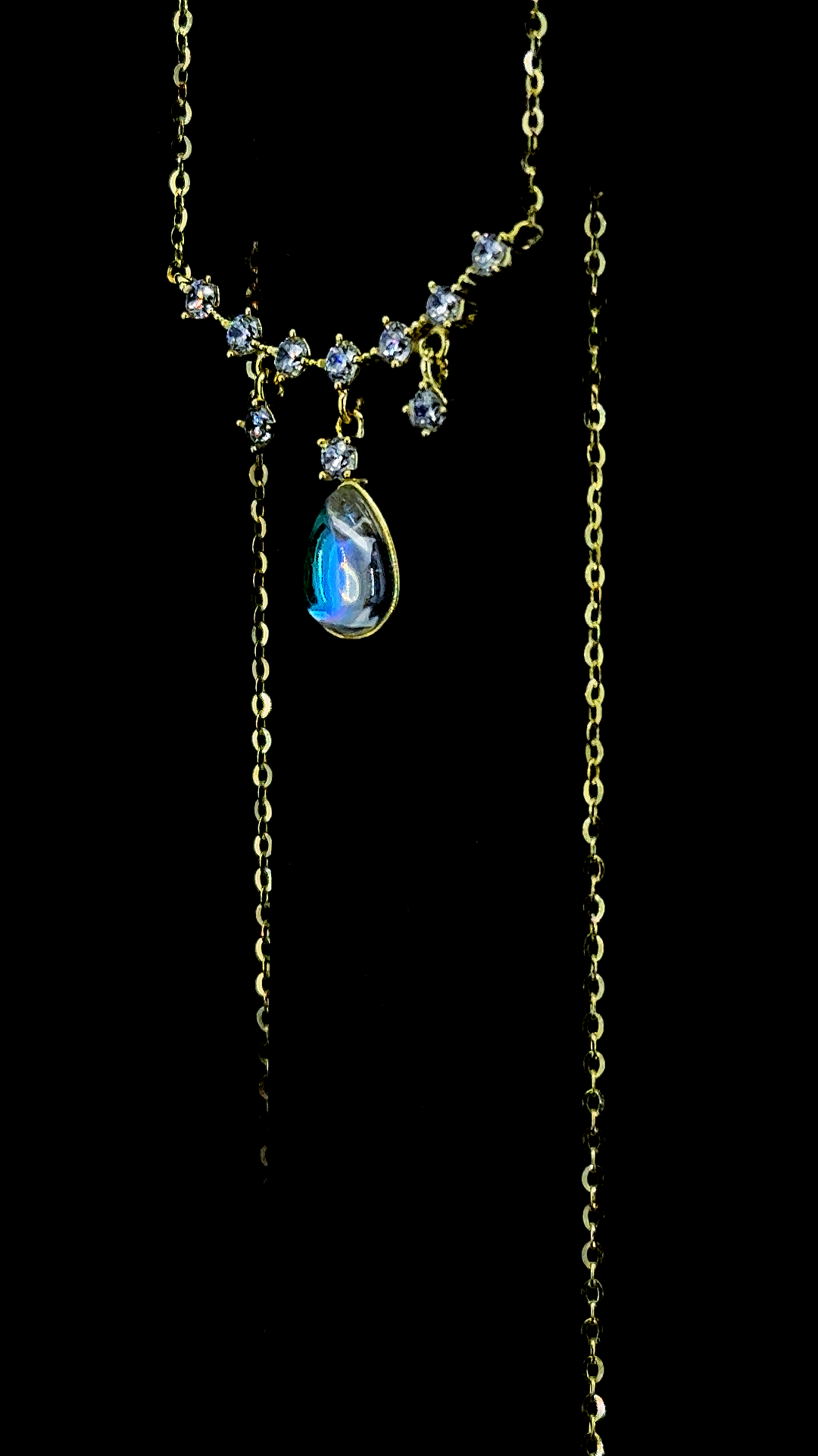 Celeste Pearl Drop Pendant Chain