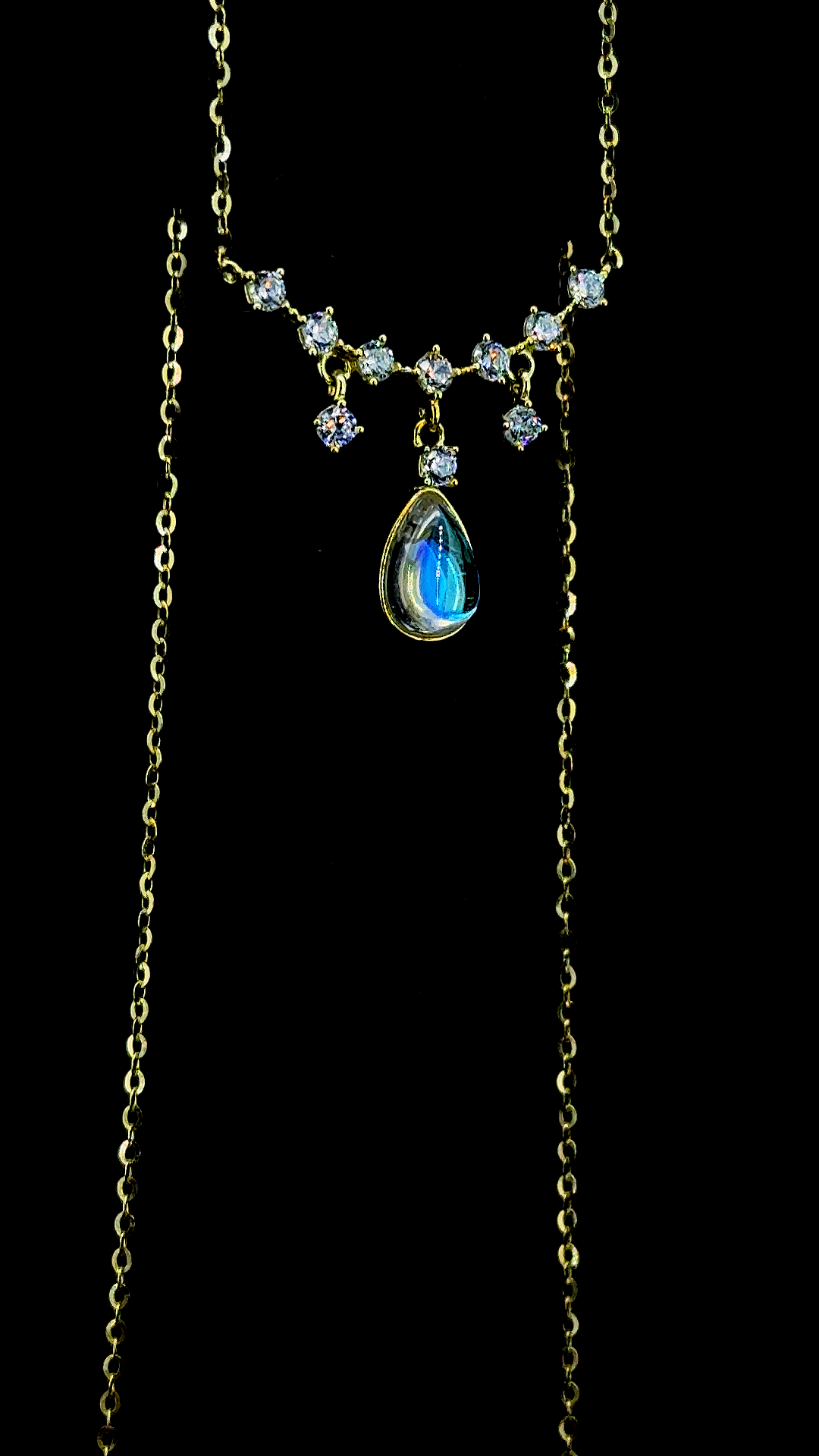 Celeste Pearl Drop Pendant Chain