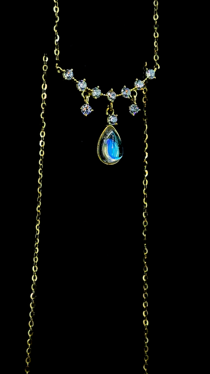 Celeste Pearl Drop Pendant Chain