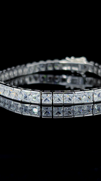 Square Tennis Bracelet | 925 Sterling Silver