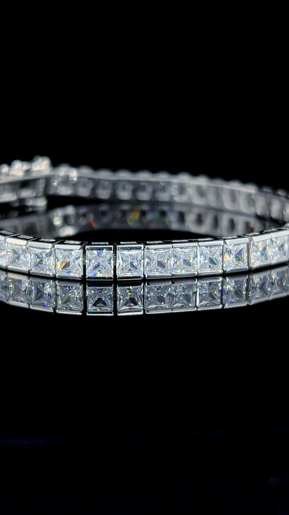 Square Tennis Bracelet | 925 Sterling Silver