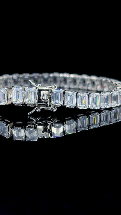 Emerald Tennis Bracelet | 925 Sterling Silver