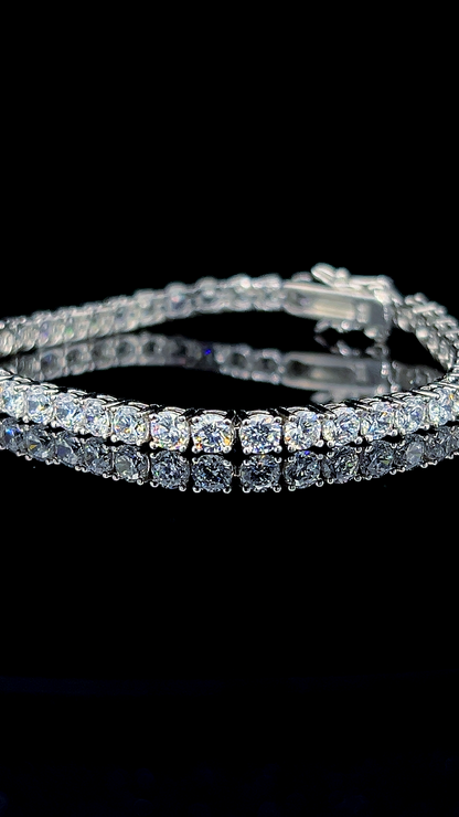 Round Tennis Bracelet | 925 Sterling Silver