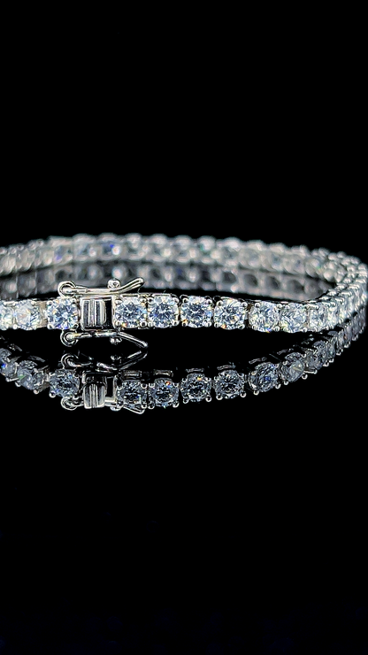 Round Tennis Bracelet | 925 Sterling Silver