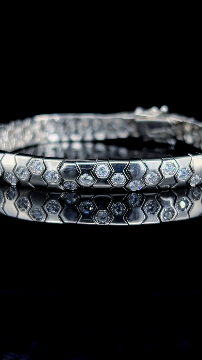 925 Sterling Silver Geometric Bracelet