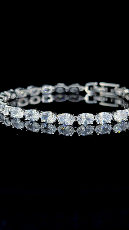 Oval Tennis Bracelet | 925 Sterling Silver