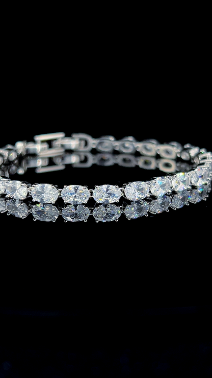 Oval Tennis Bracelet | 925 Sterling Silver