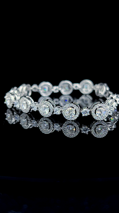 Elegant Halo Bracelet | 925 Sterling Silver