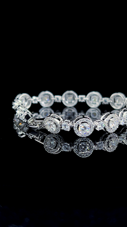 Elegant Halo Bracelet | 925 Sterling Silver