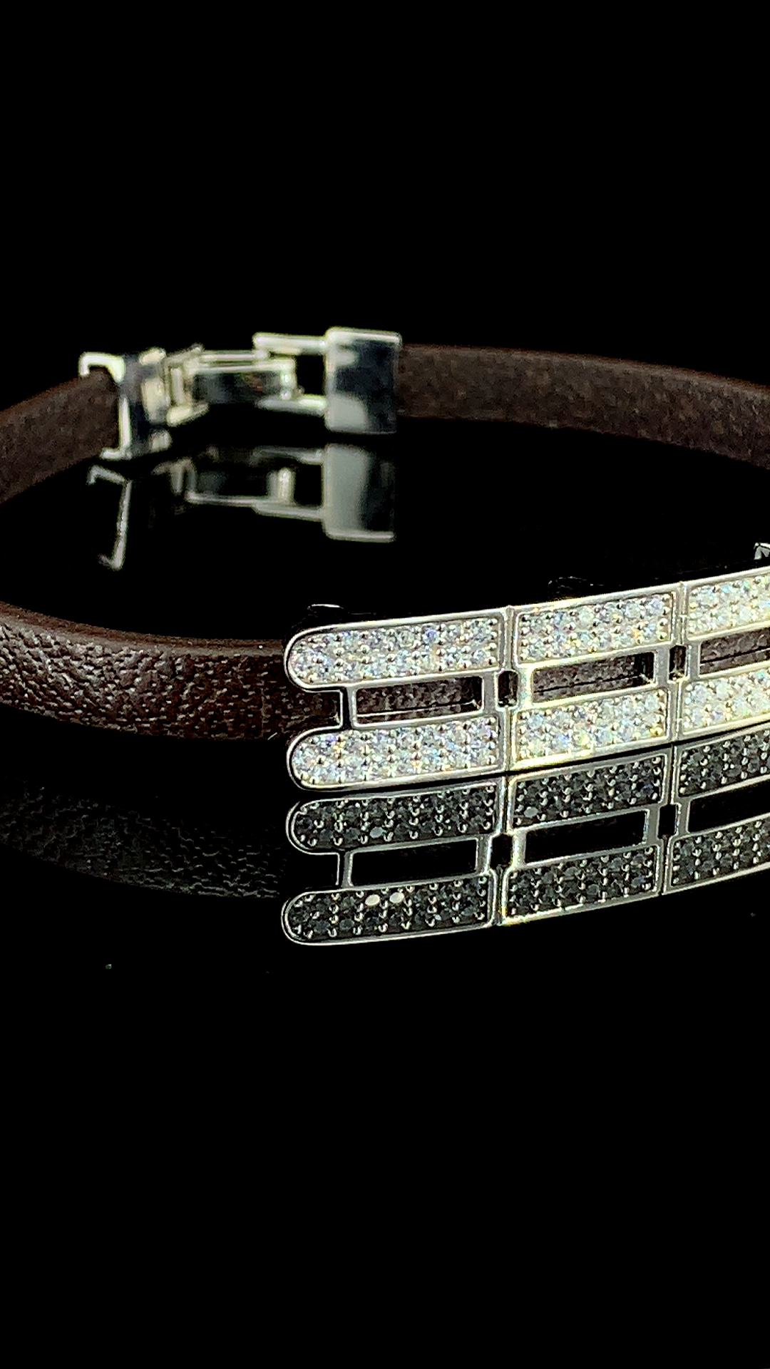 Layered Leather Bracelet | 925 Sterling Silver