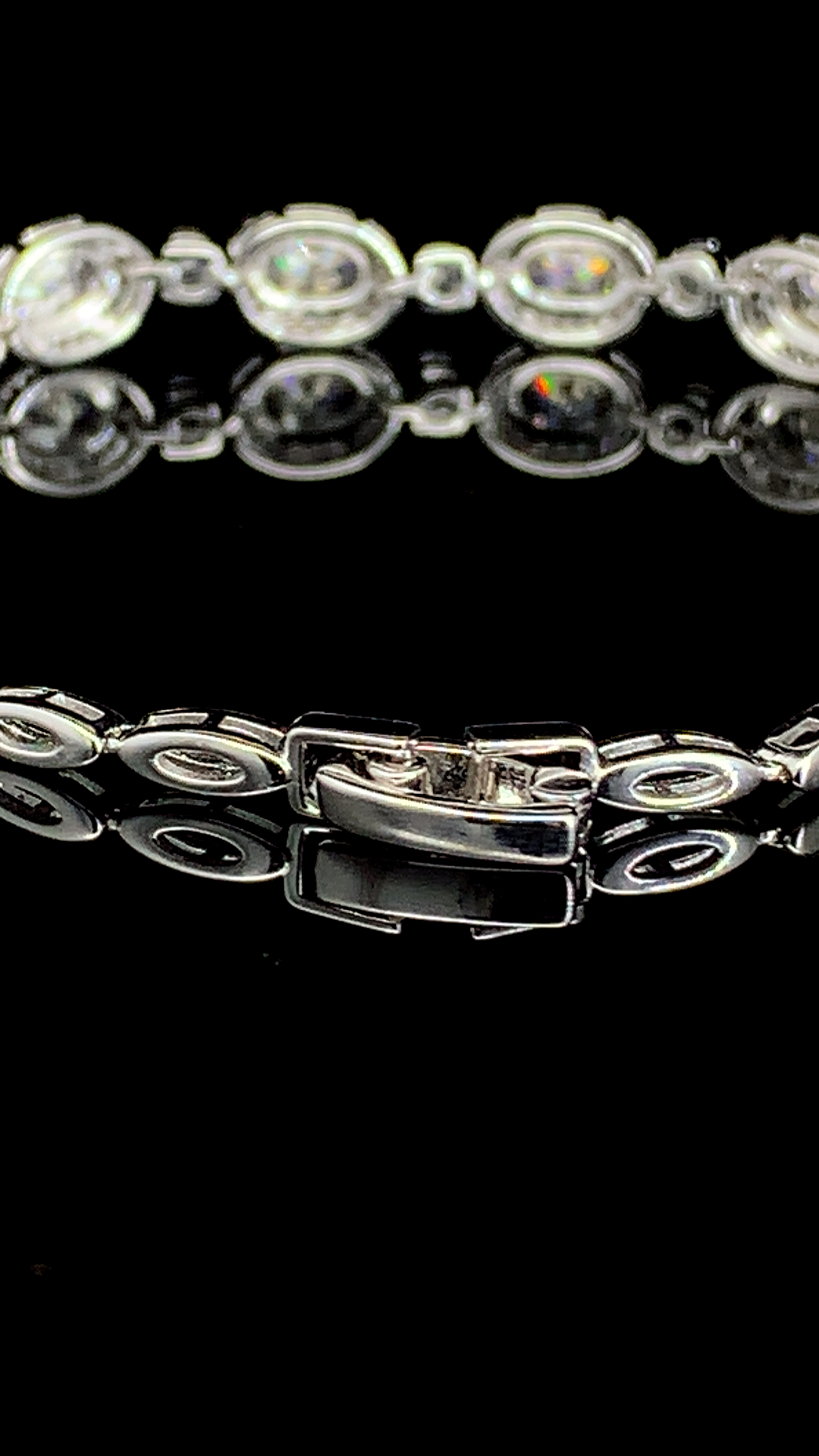 The Oval Halo Tennis Bracelet | 925 Sterling Silver | The White Kala