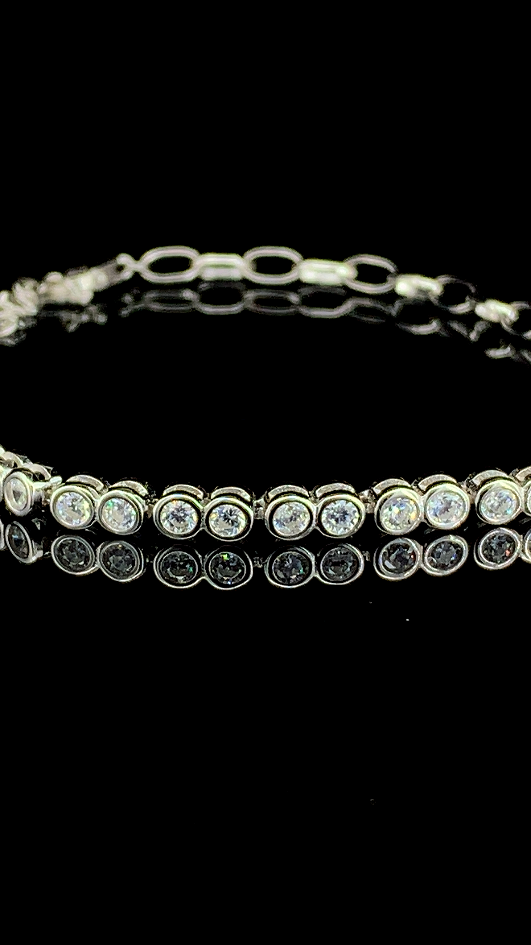 The Bezel Tennis Bracelet | 925 Sterling Silver