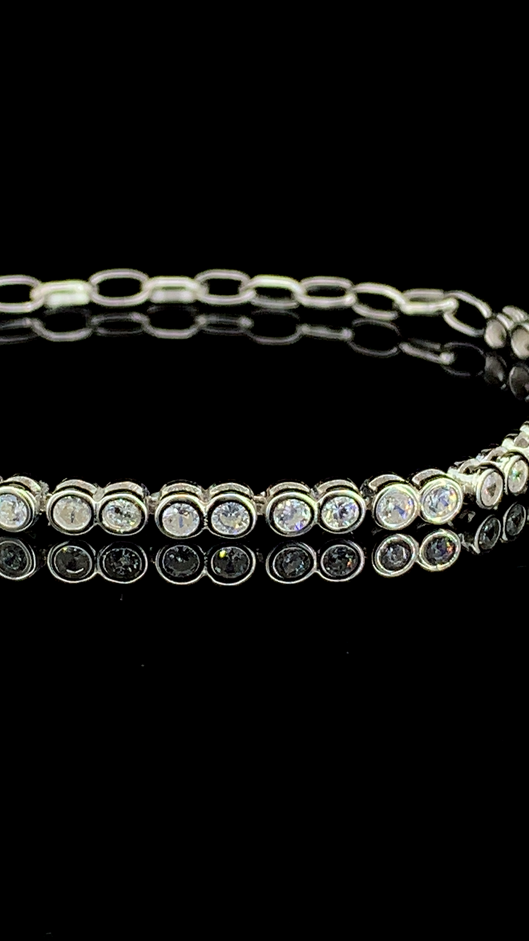 The Bezel Tennis Bracelet | 925 Sterling Silver