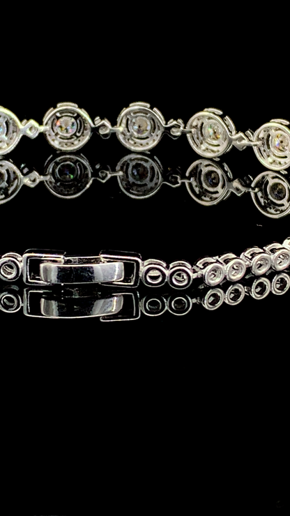 The Halo Tennis Bracelet | 925 Sterling Silver
