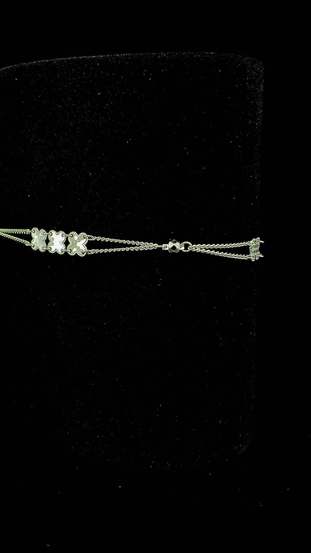 The Triple Clover Double Chain Bracelet | 925 Sterling Silver