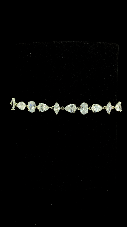 Multi-Shape Tennis Bracelet | 925 Sterling Silver | The White Kala