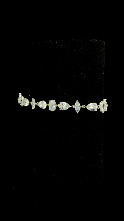 Multi-Shape Tennis Bracelet | 925 Sterling Silver | The White Kala