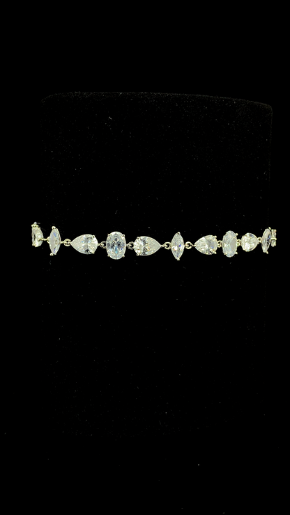 Multi-Shape Tennis Bracelet | 925 Sterling Silver | The White Kala