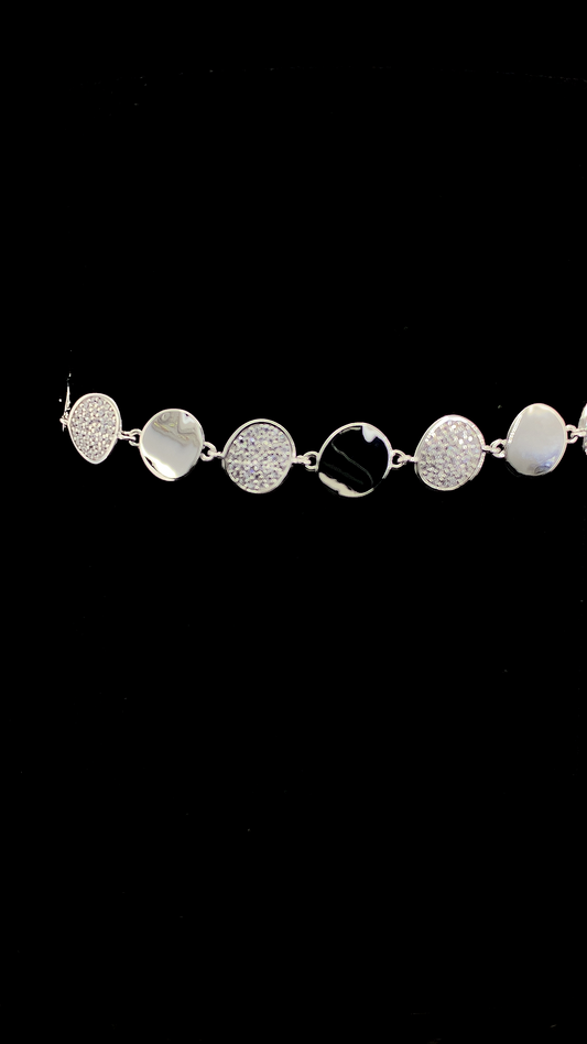 Coin Disc & Silver Bracelet | 925 Sterling Silver