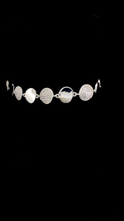 Coin Disc & Silver Bracelet | 925 Sterling Silver