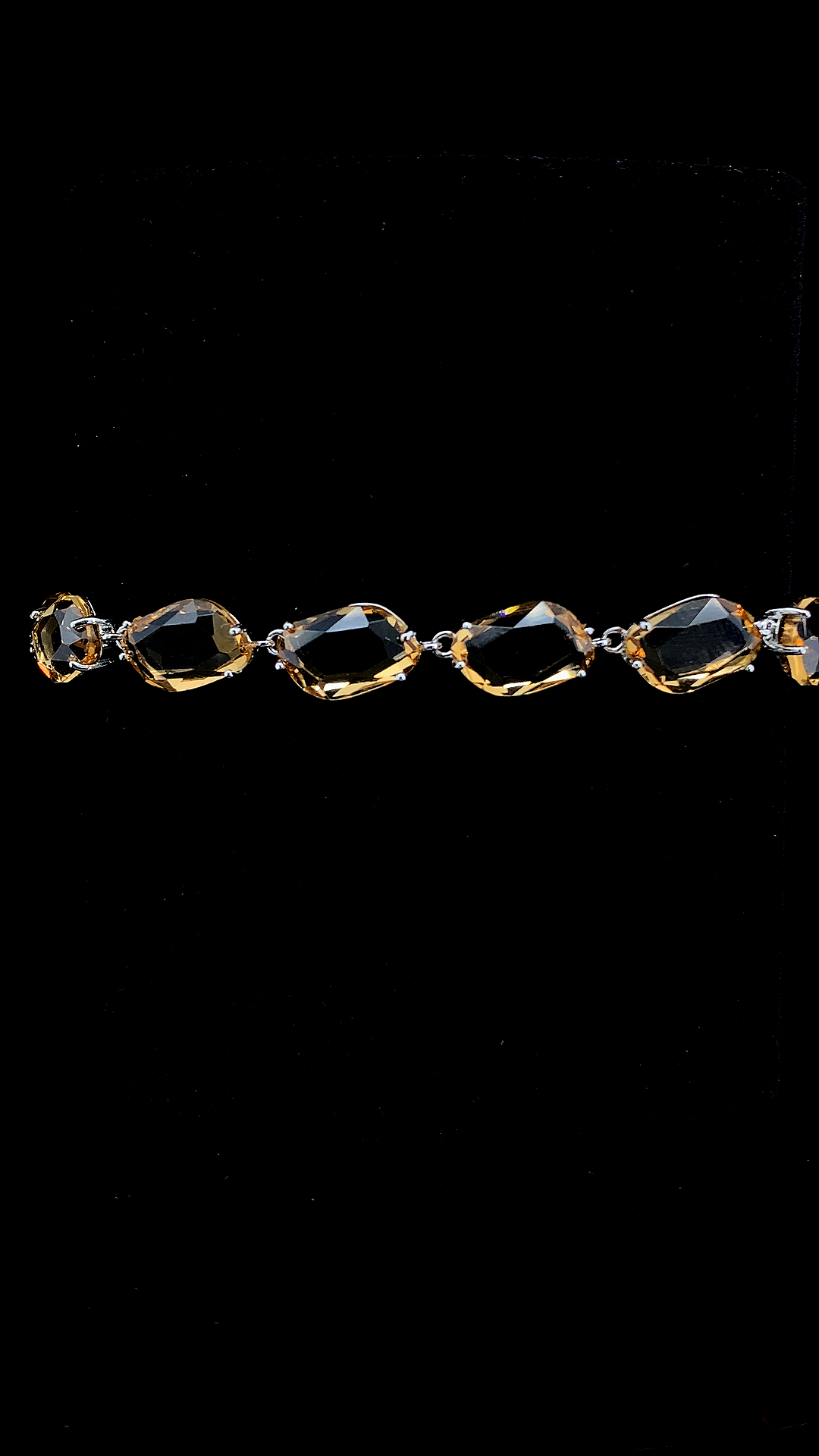 The Amber Noir Statement Bracelet | 925 Sterling Silver | The White Kala
