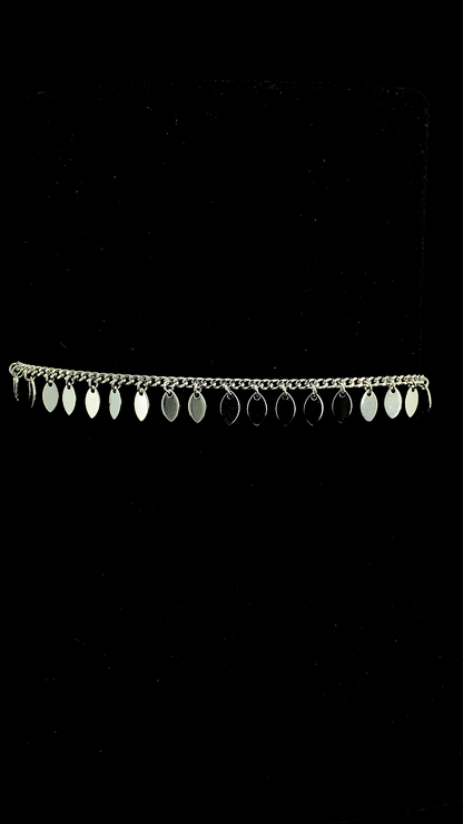 Petal Fringe Silver Charm Bracelet | 925 Sterling Silver