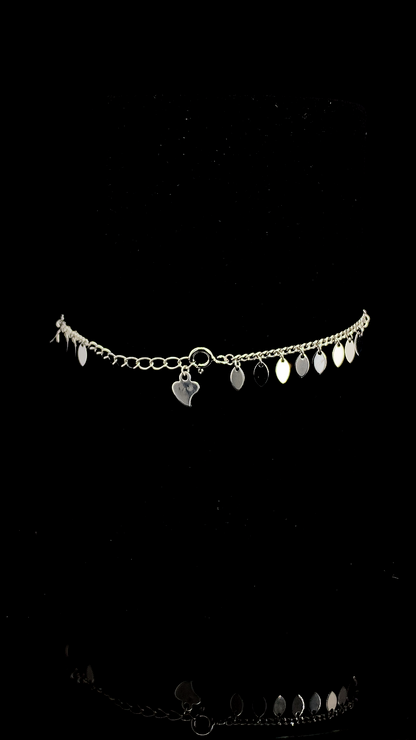 Petal Fringe Silver Charm Bracelet | 925 Sterling Silver