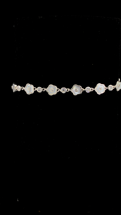 The White Garden Flower Bracelet | 925 Sterling Silver