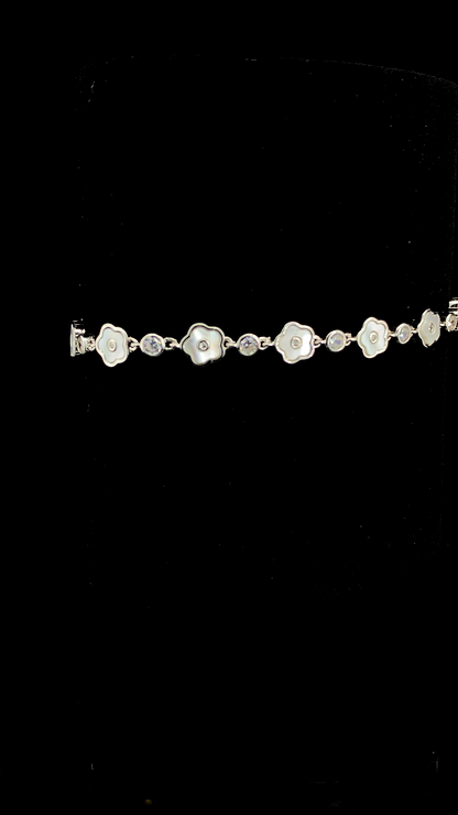 The White Garden Flower Bracelet | 925 Sterling Silver