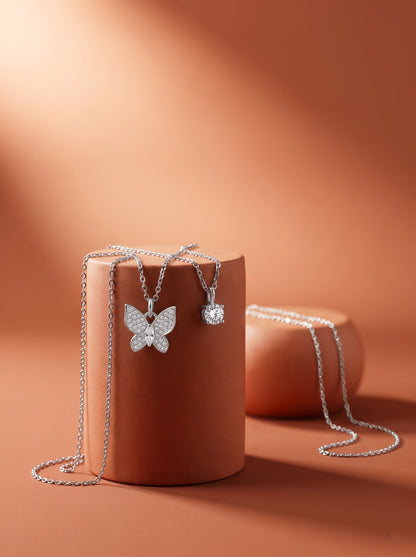 Layered Butterfly Necklace