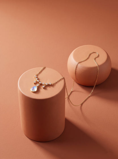 Celeste Pearl Drop Pendant Chain