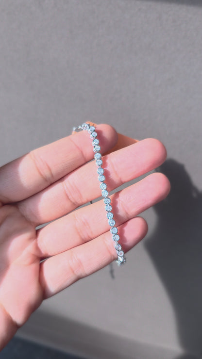 The Bezel Tennis Bracelet | 925 Sterling Silver