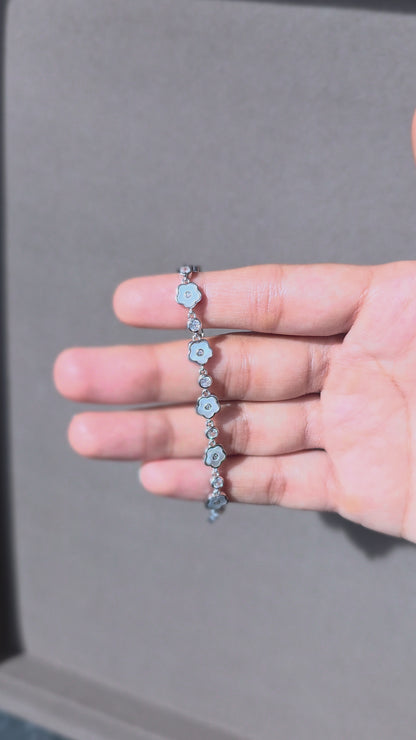 The White Garden Flower Bracelet | 925 Sterling Silver