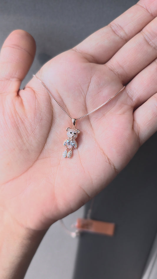 Teddy Crystal Pendant Chain