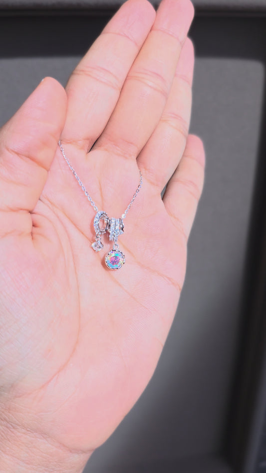 Ring Charm Aurora Pendant Chain