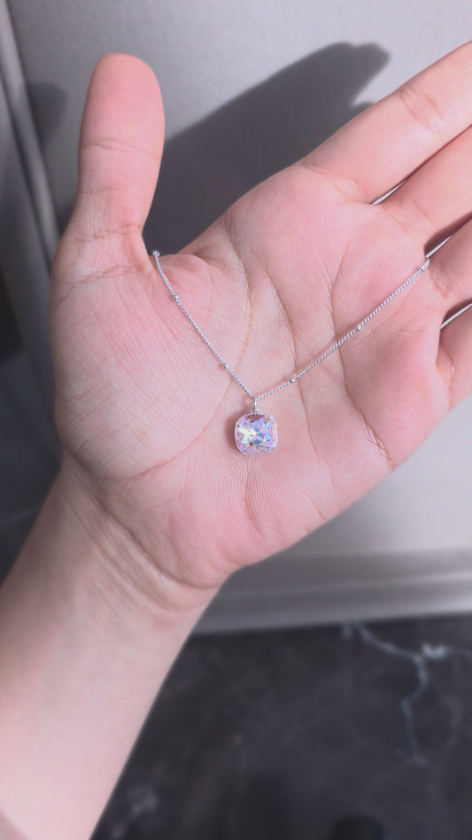 Aurora Cushion Pendant Chain