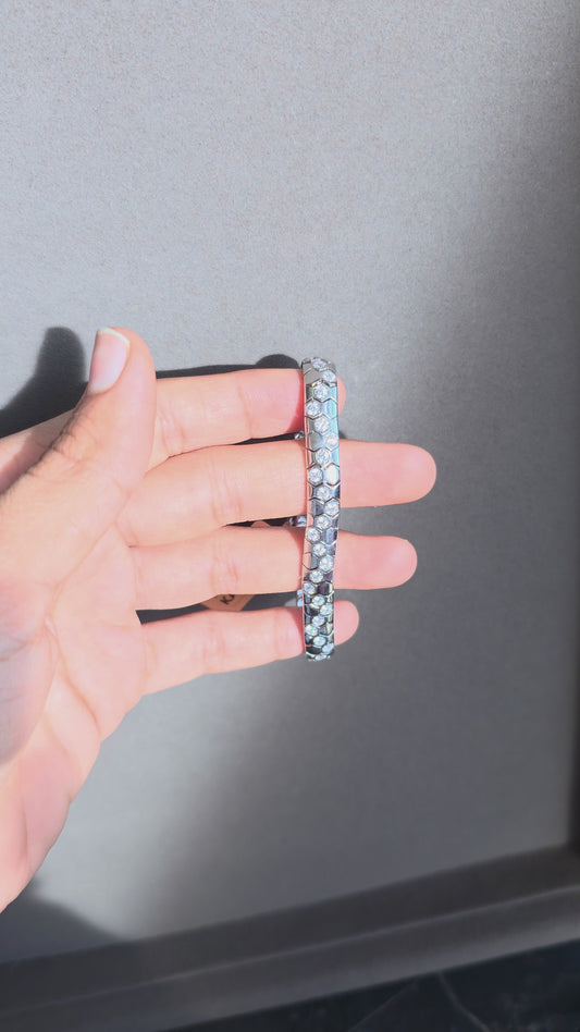 925 Sterling Silver Geometric Bracelet