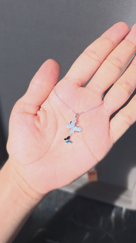 Duo Butterfly Pendant Chain