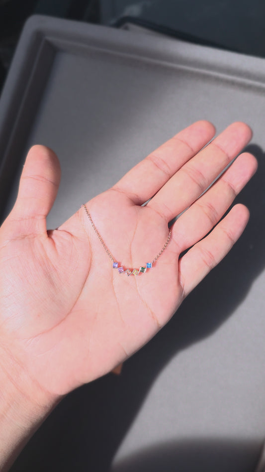 Rainbow Bar Necklace
