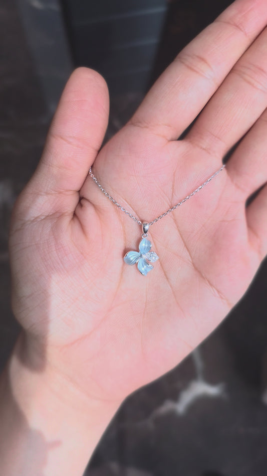 Bleu Butterfly Pendant Chain