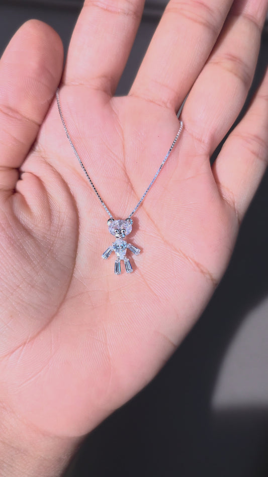 Baguette Bear Pendant Chain