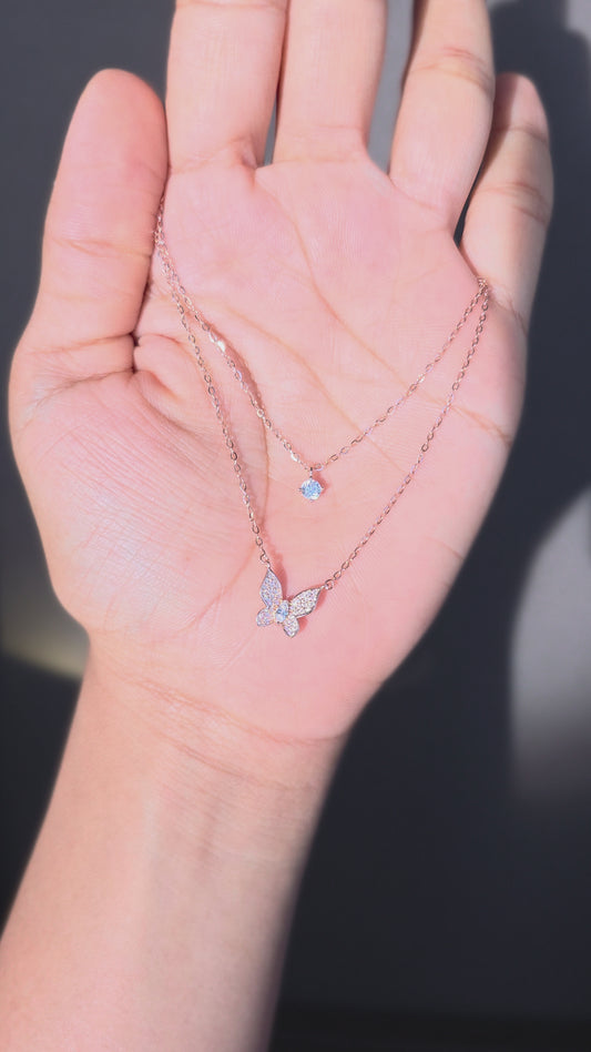 Layered Butterfly Necklace
