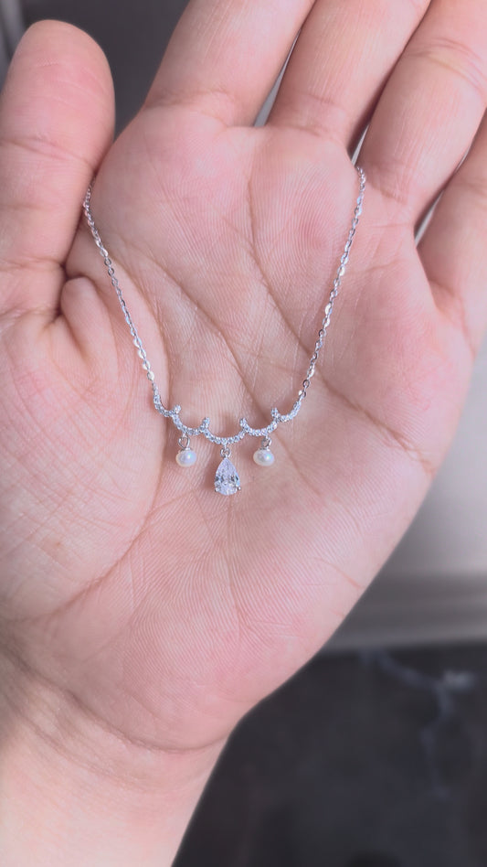 Pearl Trio Drop Necklace