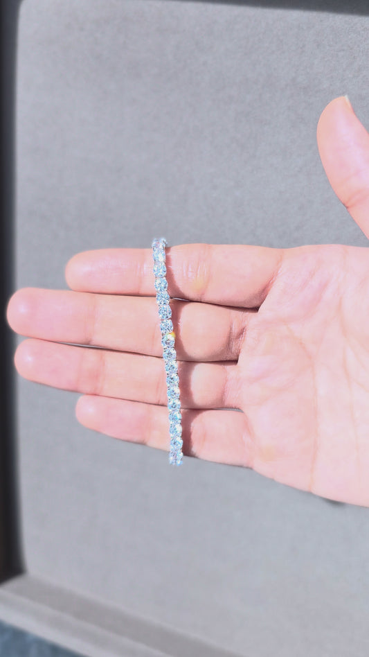 Round Tennis Bracelet | 925 Sterling Silver